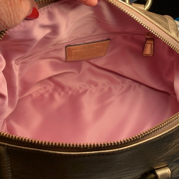 RARE COACH CHEVRON LEATHER AUDREY BAG - Picture 9 of 13